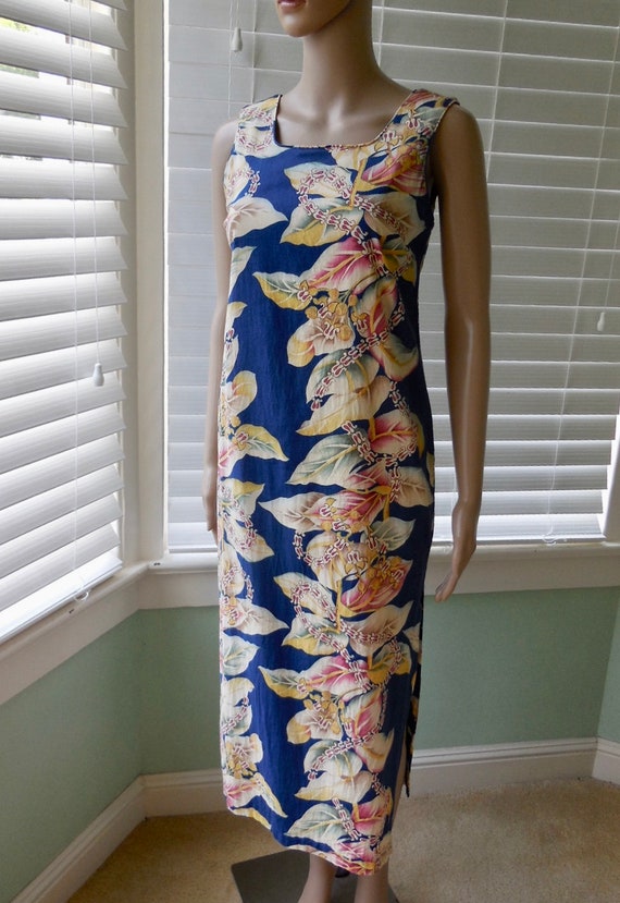 Robe d t hawa enne YOUNG HAWAII MuuMuu Robe midi fleurie Robe