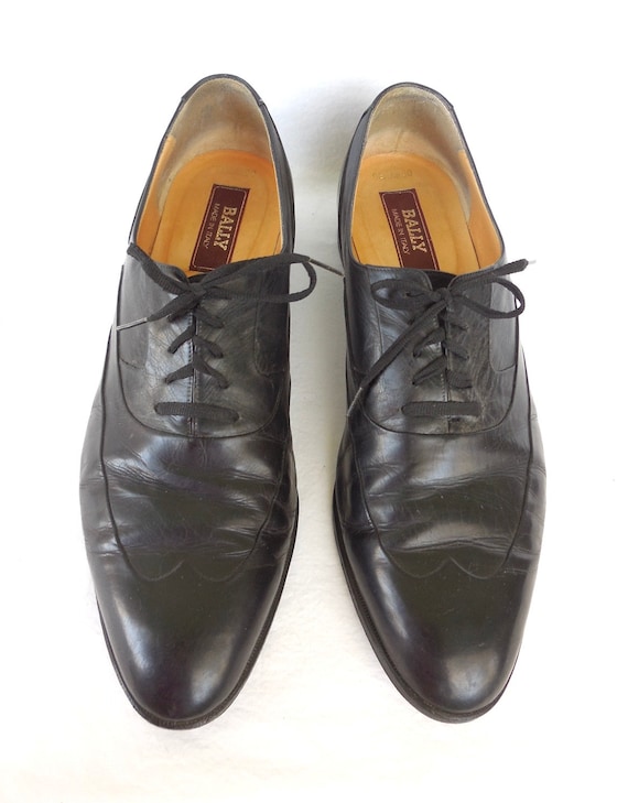Black LEATHER Shoes BALLY of ITALY Black Oxfords Italian  display picture 3