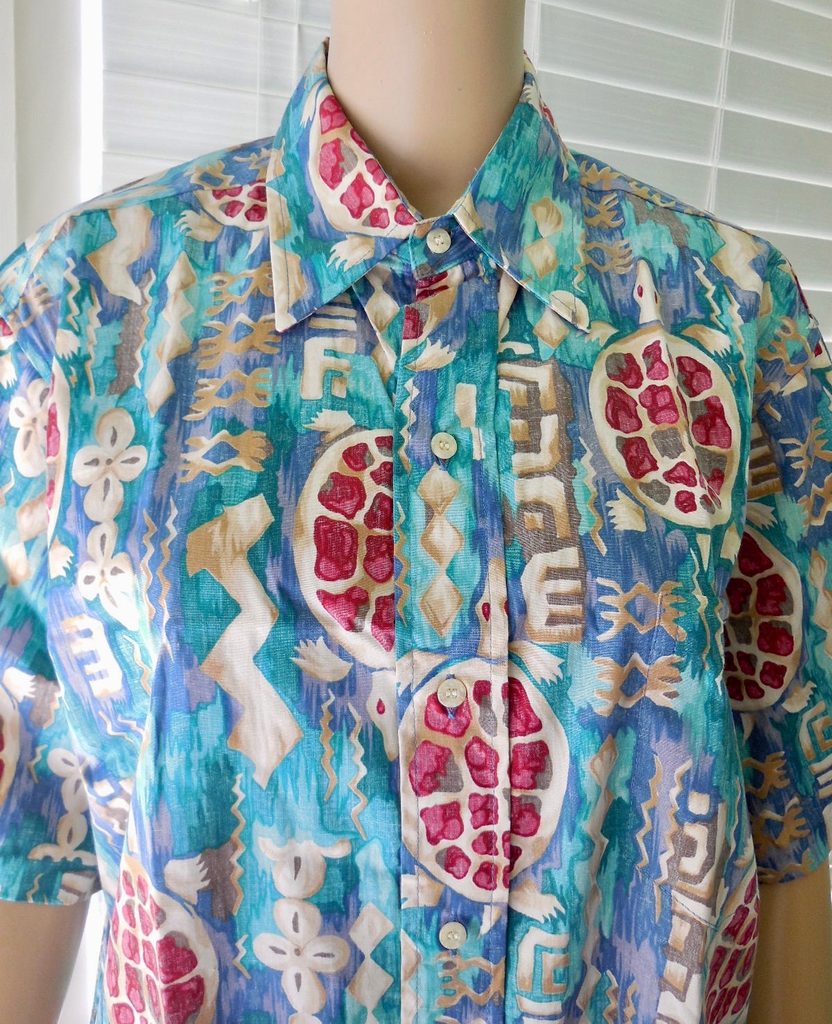 80s Vintage HAWAIIAN Shirt REYN SPOONER Reverse Print Mens - Etsy