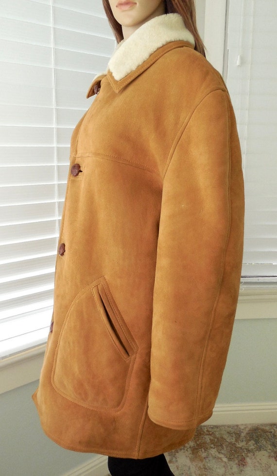 Vintage SHEARLING RANCHER Jacket Mens Suede Jacke… - image 5