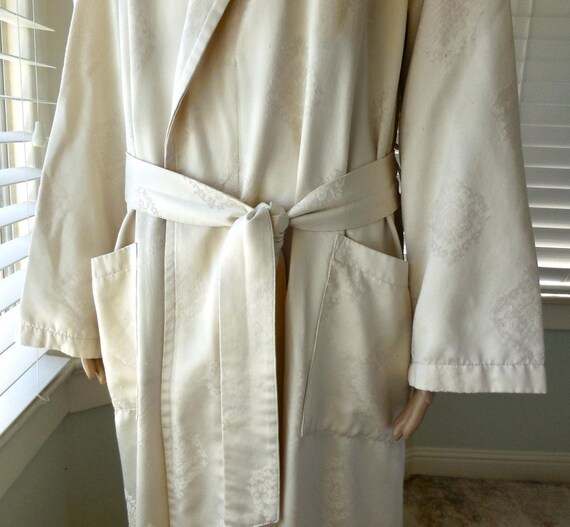 Samite House Robe Men's HOUSE ROBE Smoking Jacket Satiny Bamboo Blend R… - Gem