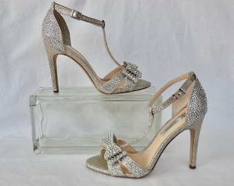 Sparkly Silver Heels - Etsy
