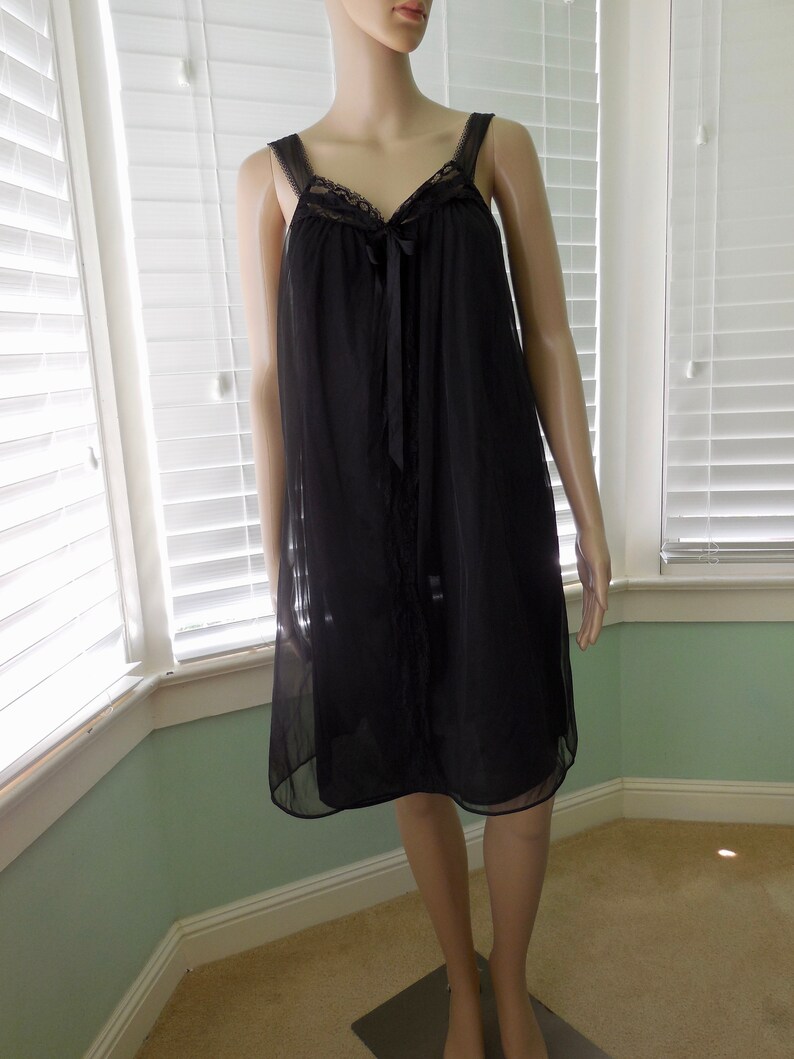 black nightgown short