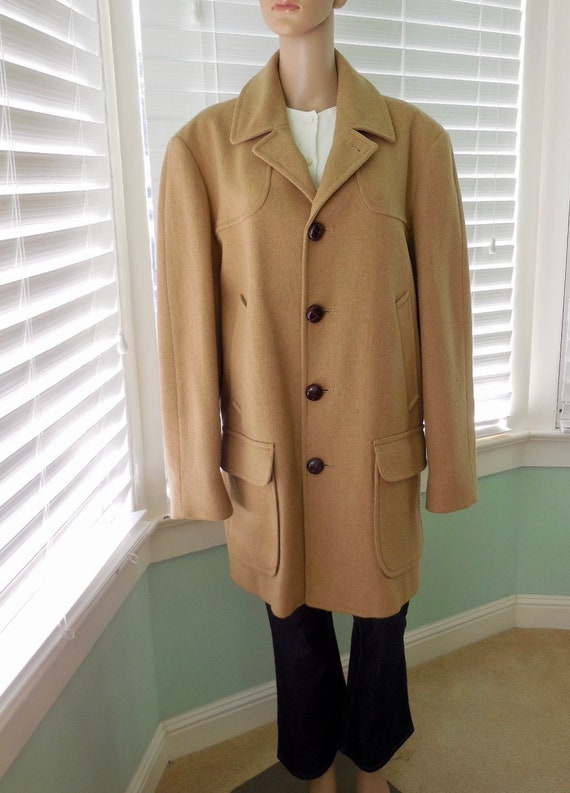 70s Wool PENDLETON COAT Mens Pendleton Overcoat Wo
