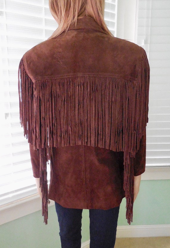 SUEDE FRINGE Jacket KENAR 70s Vintage Full Fringe… - image 8