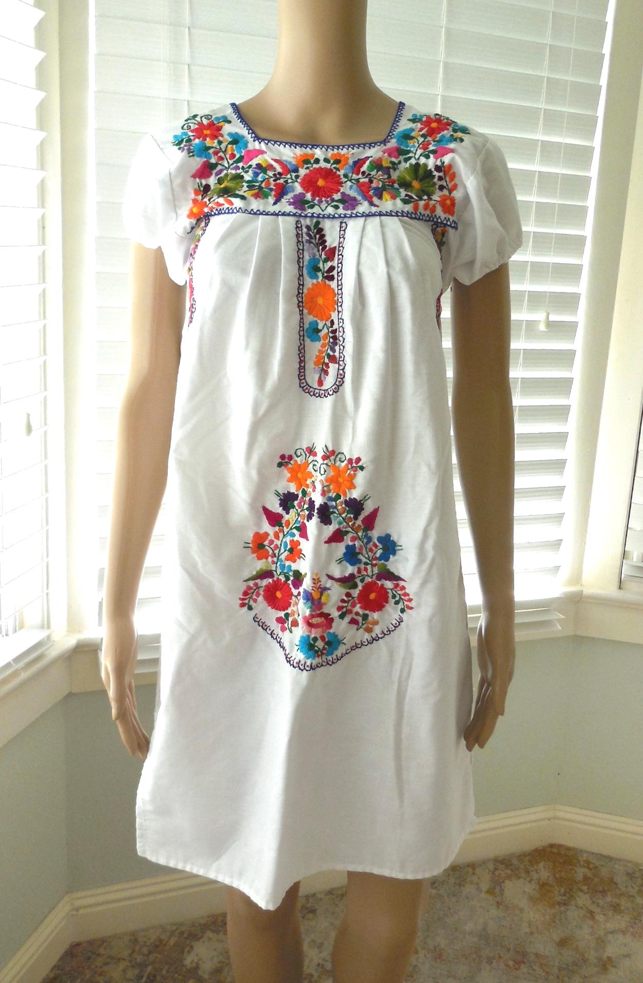 Oaxacan Embroidered Dress - Etsy