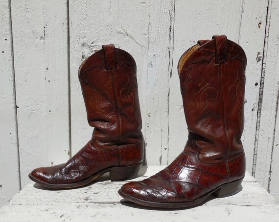 knee high cowboy boots mens