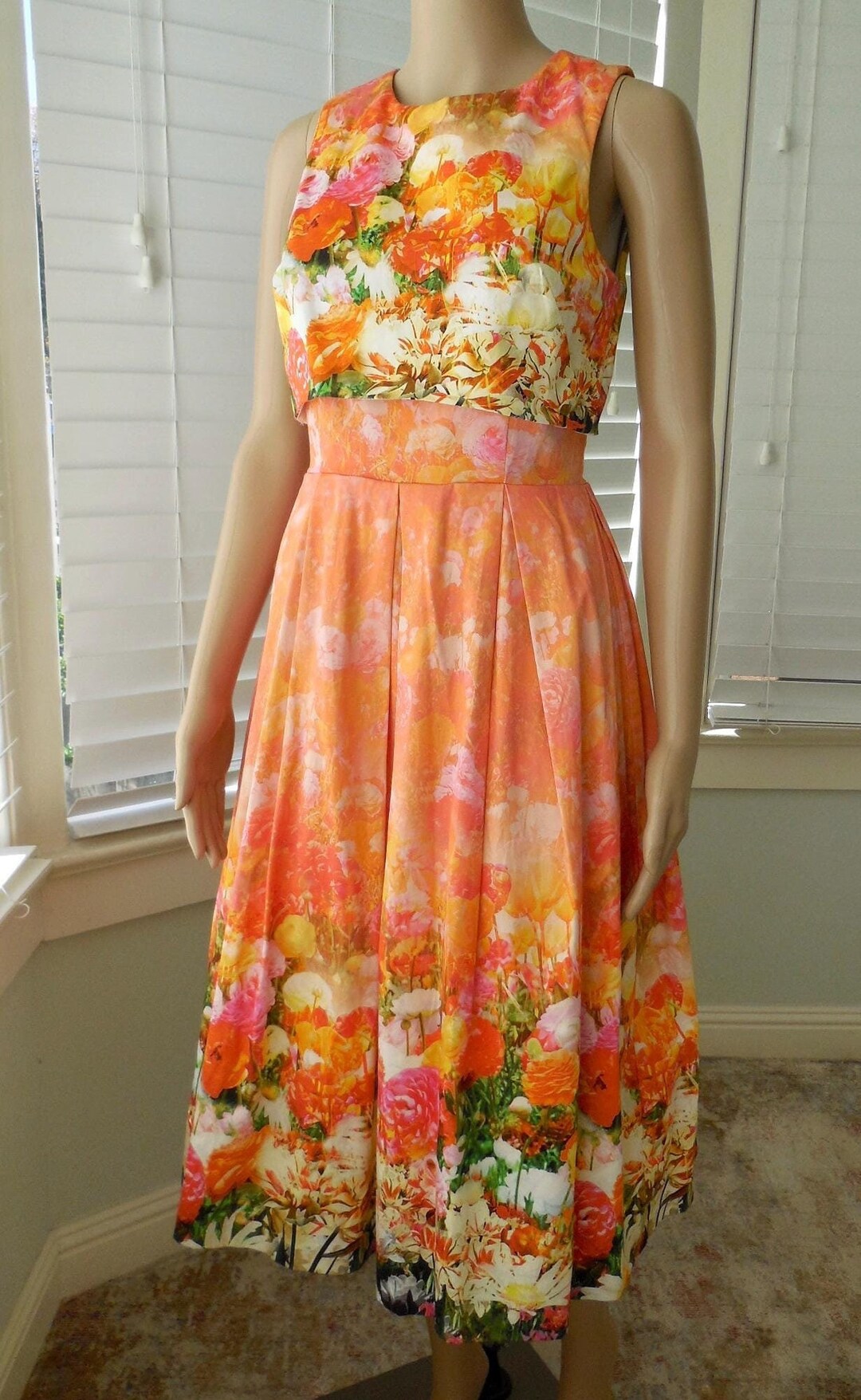 Niche - Ribbon Stripe - Garden Party Dress - Taupe