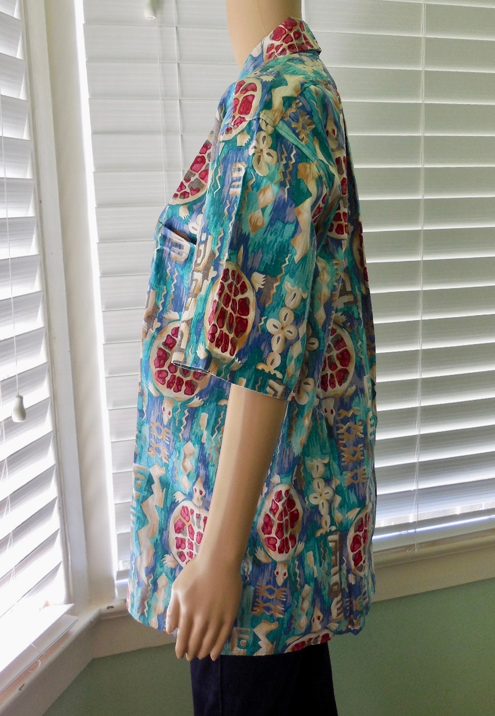 80s Vintage HAWAIIAN Shirt REYN SPOONER Reverse Print Mens - Etsy