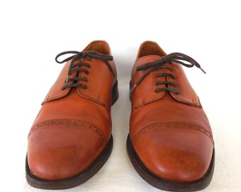 LEATHER Oxfords JOSEPH CHEANEY English Leather Shoes Cap Toe Shoes