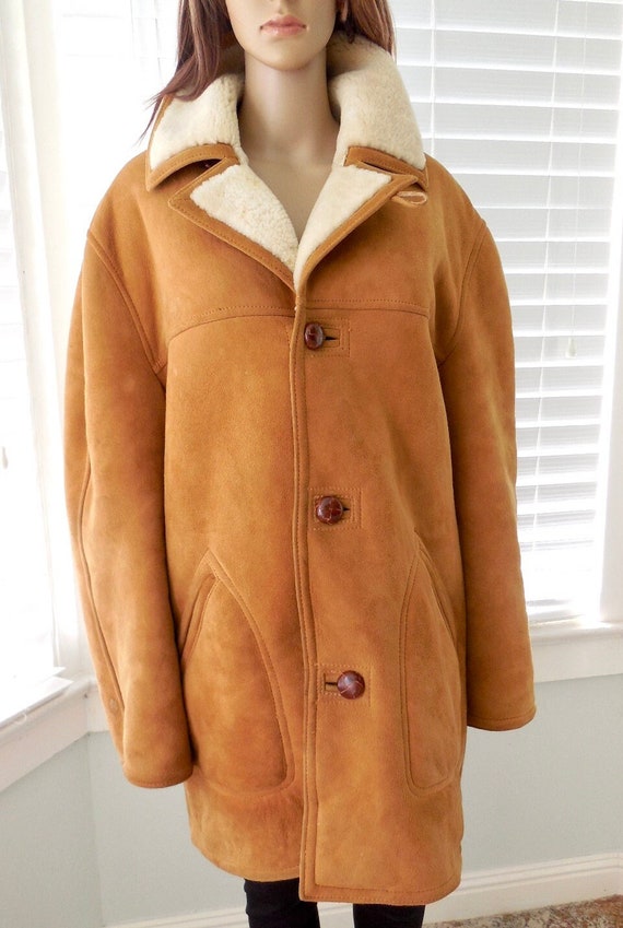 Vintage SHEARLING RANCHER Jacket Mens Suede Jacke… - image 1