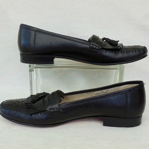 Mens Black LEATHER Loafer FLORSHEIM Woven Leather Loafers  display picture 1
