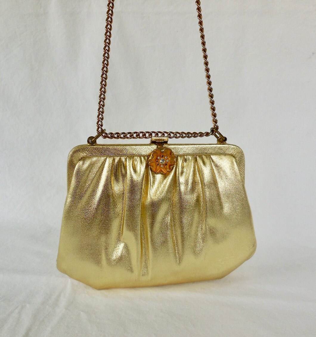 Gold lame hotsell purse