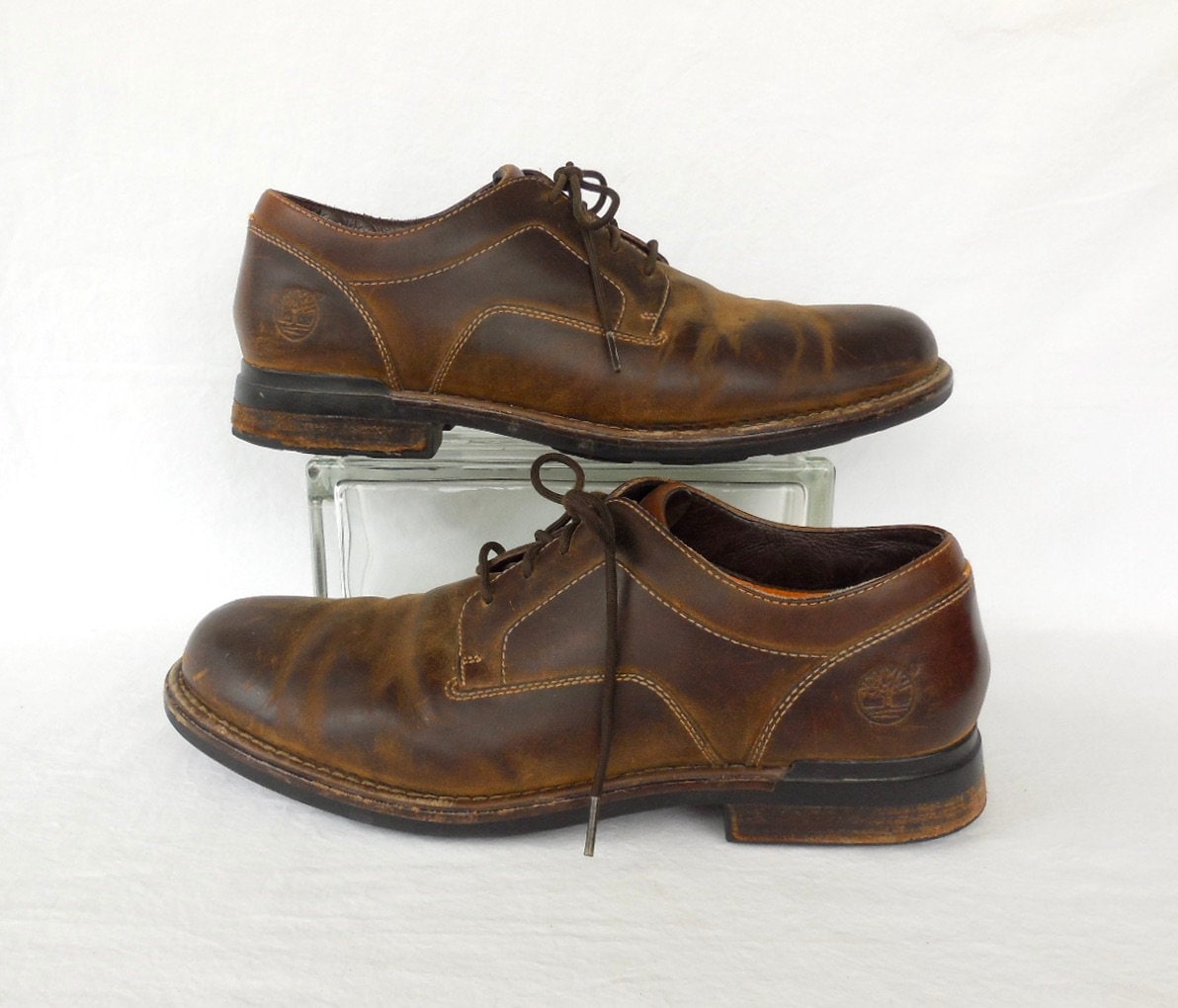 Kano Blind varkensvlees LEATHER Shoes TIMBERLAND Mens Brown Leather Oxfords All - Etsy