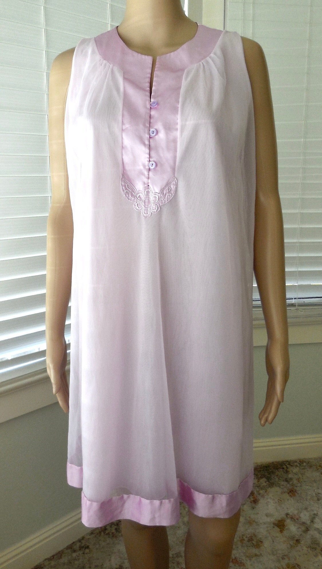 GOSSARD ARTEMIS シースルールームウェア Vintage Gossard Artemis Chiffon Sheer Long Nightgown Robe