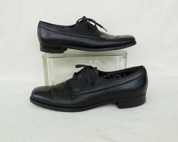 60s DRESS Shoes FLORSHEIM Shoes Black Leather Shoe