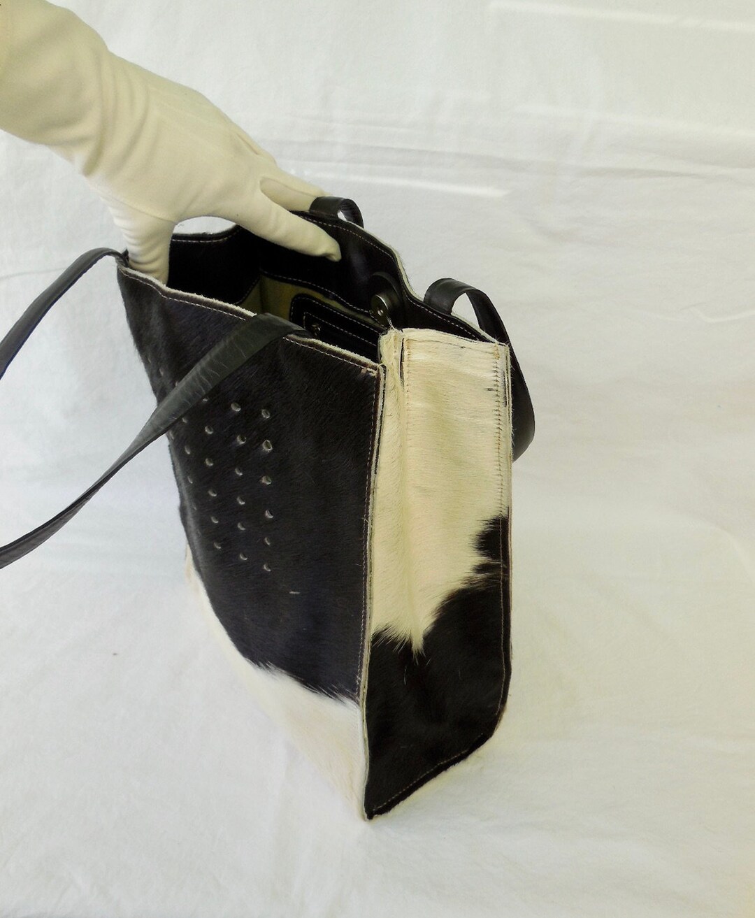 CALF HAIR TOTE Bag Hair On Hide Bucket Bag Large Pony Hair Etsy México