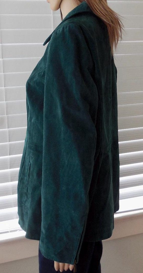Veste En Daim Marron Dennis Basso - Taille Small - Cuir Véritable - Occasion Très Bon état