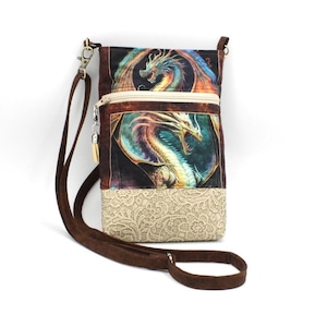 Dragon Crossbody Bag/Crossbody Phone Bag/Adjustable Crossbody Bag/Dragon Lover Gift/Dragon Card Gift/Dragon Item/Holiday Gift/Dragon Game