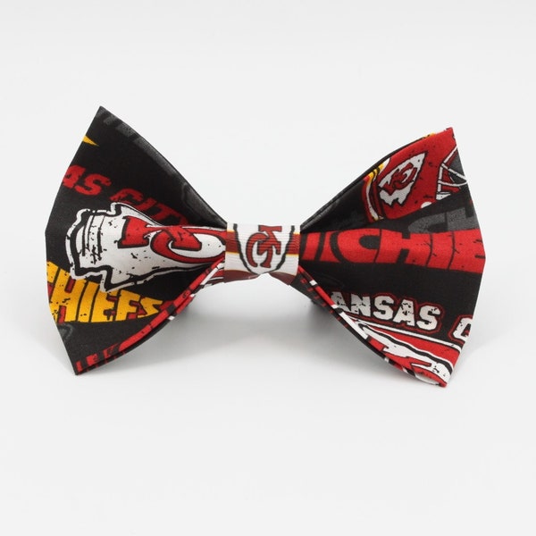 Kansas City Chiefs Inspired dog collar bowties/ KC Chiefs Inspired bow tie/NFL Inspired dog bowtie/Football team collar bowties/NFL Dog gift