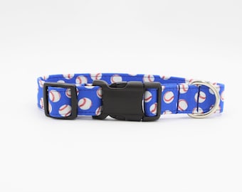 Baseball dog collar, Baseball collar, Blue Baseball Dog Collar, Team Dog collar, Pet collars, MLB inspired Collars, Blue baseball Collar