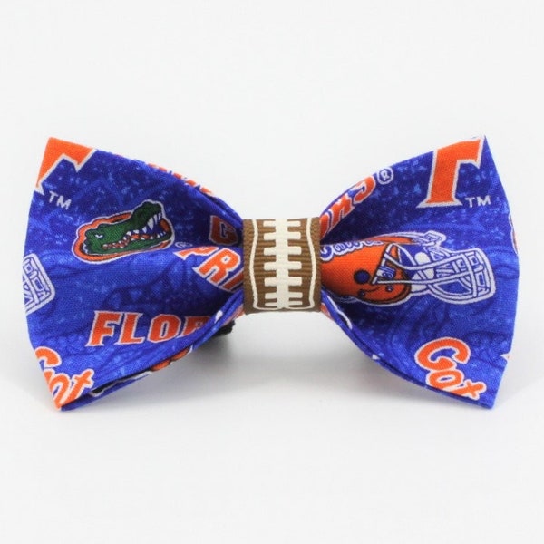 Florida Gators Inspired dog collar bowties/ Florida Gators Inspired bow tie/NCAA College football Inspired dog bowtie/Football team bowtie