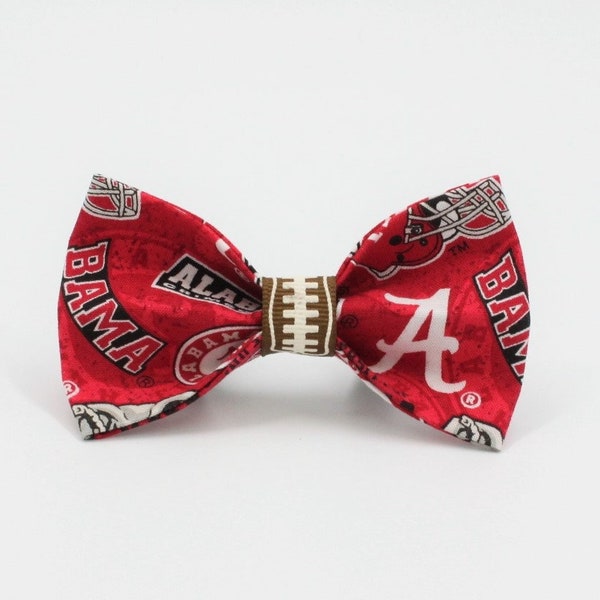 Alabama Crimson Tide Inspired dog collar bowties/Crimson Tide Inspired bow tie/Bama Inspired dog bowtie/College Football team collar bowties