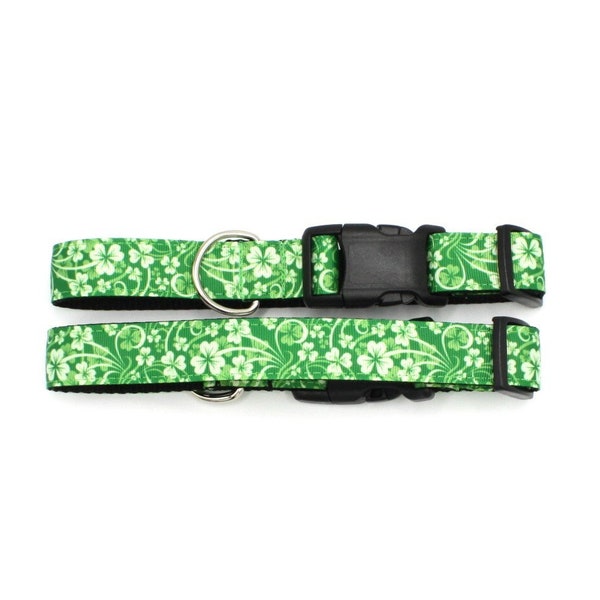 Irish dog Collar/leash sets/Celtic dog Collar/St. Patrick's Day collar/Shamrock collar/Clover collars/Pet leashes/Irish pet gifts