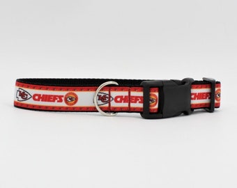 Kansas City Chiefs Inspired dog collar & leash sets/Kansas City dog collar/NFL Inspired Dog Collar/KC Chiefs Inspired Dog collar/Kansas City