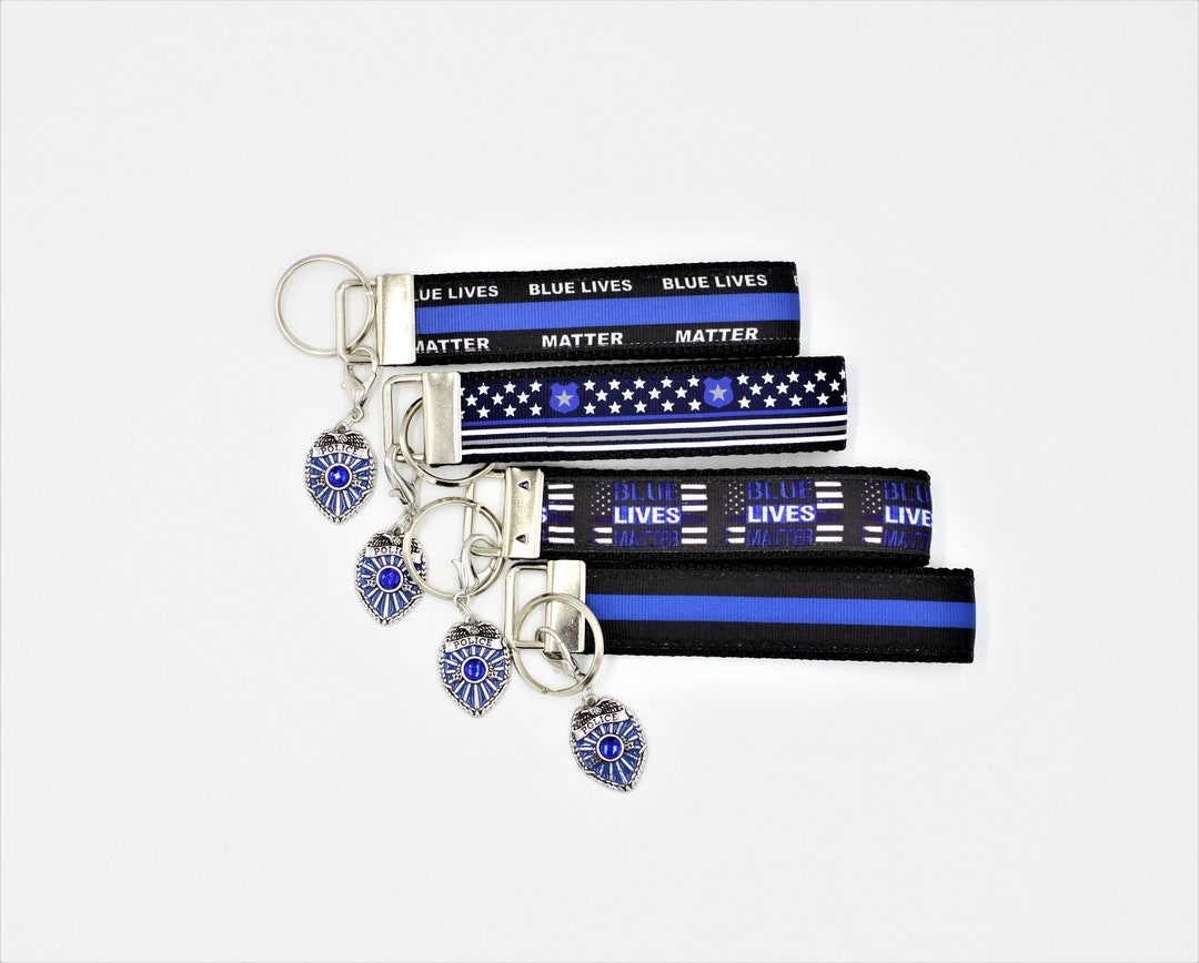 Key Chains,thin Blue Line Key Chain, Police Key Chain, Police Lives