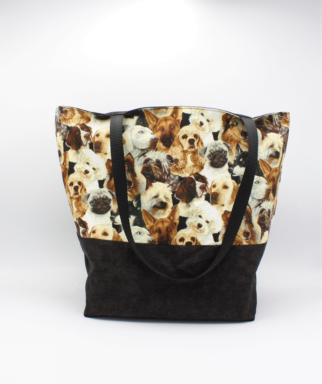 Reusable Grocery Bag/bichon Dog Tote Bag/market Bag/cotton Bag/large