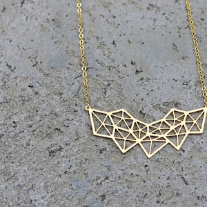 Geometric Shapes Necklace // Gold or Silver // Minimal Necklace ...