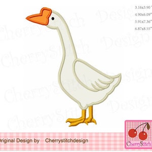 Goose Applique Farm Animal  Machine Embroidery Applique Design