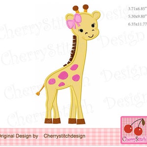 Giraffe embroidery giraffe girl Machine Embroidery Applique AN0136