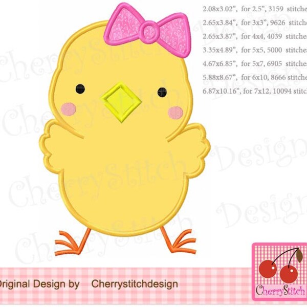 Chick Applique Etsy