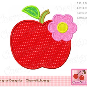 Apple Blossom Machine Embroidery Applique (4x4, 5x7, 6x10, 7x12 Hoop)