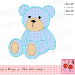 Baby Bear Machine Embroidery Applique Design AN0078