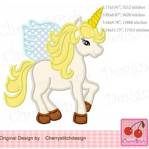 Unicorn Machine Embroidery Applique Design