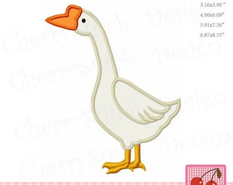 Goose Applique Farm Animal  Machine Embroidery Applique Design