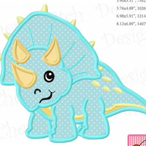 Dinosaur Animal Machine Embroidery Applique Design AN0212 - Etsy