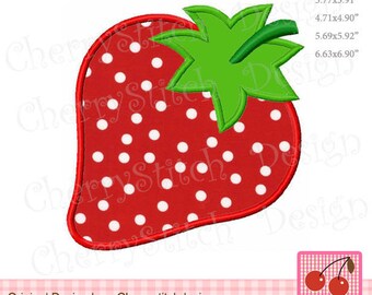 Strawberry  Fruit Machine Embroidery Design