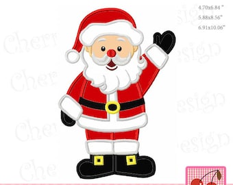 Christmas Santa Claus Machine Embroidery applique  CH0150 -for 5x7,6x10 and 7x12 hoop