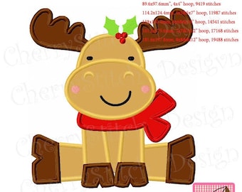 トナカイの数字 0～9 クリスマス機械刺繍アップリケ - Etsy 日本