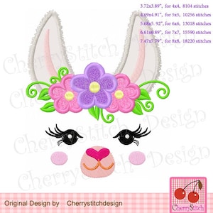 Embroidery llama face, llama Machine Embroidery Applique AN0459