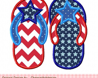 4th of july flip flops