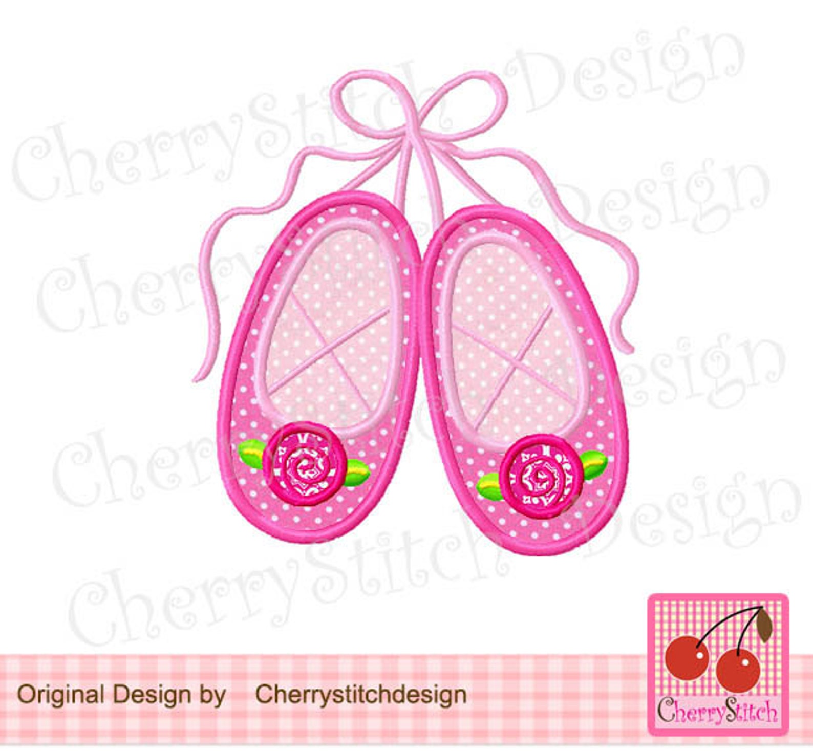 ballet slippers machine embroidery applique design-4x4,5x5, 6x6 inch