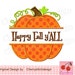Happy Fall Y'all,split Pumpkin Machine Embroidery Applique - 4x4 5x5 ...