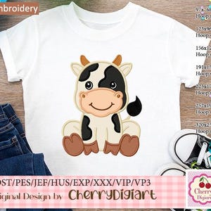 Baby Kuh Applikation Design - Stickmuster