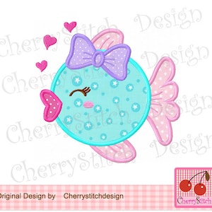 Embroidery Fish Sea Animal Machine Embroidery Applique for gilrs