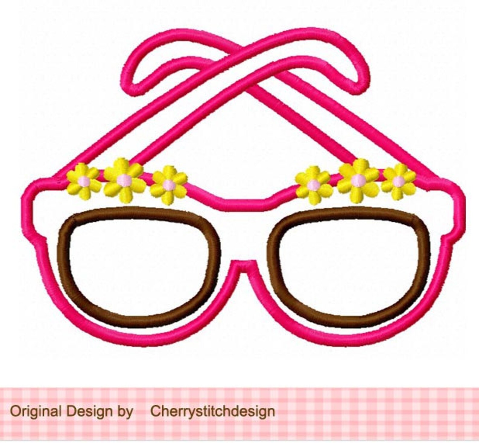 Sunglasses Summer Machine Embroidery Applique Design4x4 5x5 Etsy